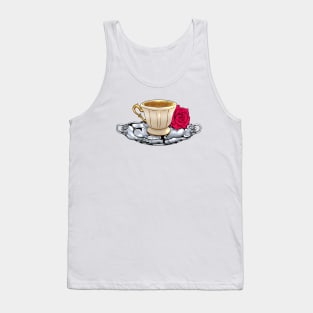 Royalcore teacup - golden cup with rose decoration Tank Top